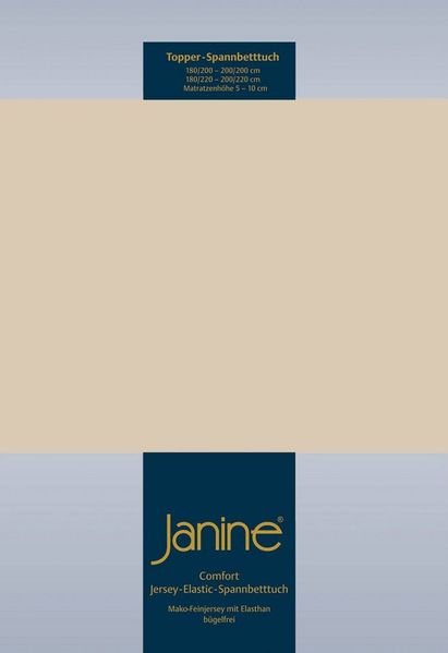 Janine Spannbettlaken TOPPER 5001, Jersey-Elasthan, Gummizug: rundum, (1 Stück), mit Rundumgummizug