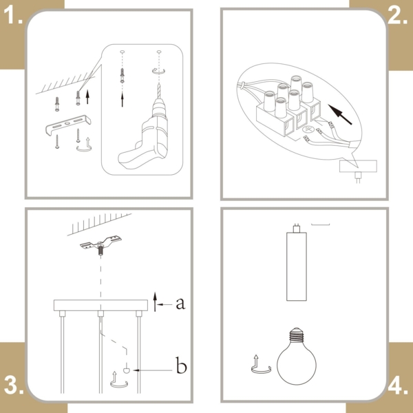 ZMH Pendelleuchte Esstisch E27 Gold Schwarz - Pendellampe 3 Flammig Esszimmerlampe Hängelampe Modern Hängeleuchte Metall Küchenlampe Hängend für Esszimmer Kücheninsel Ohne Leuchtmittel Bild 8