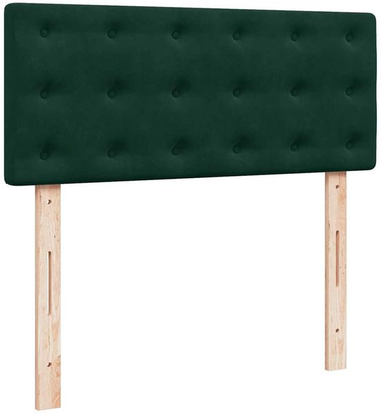 vidaXL Boxspringbett mit Matratze Dunkelgrün 120x200 cm Samt 3290025 Bild 12
