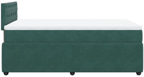 vidaXL Boxspringbett mit Matratze Dunkelgrün 120x200 cm Samt 3290025 Bild 7