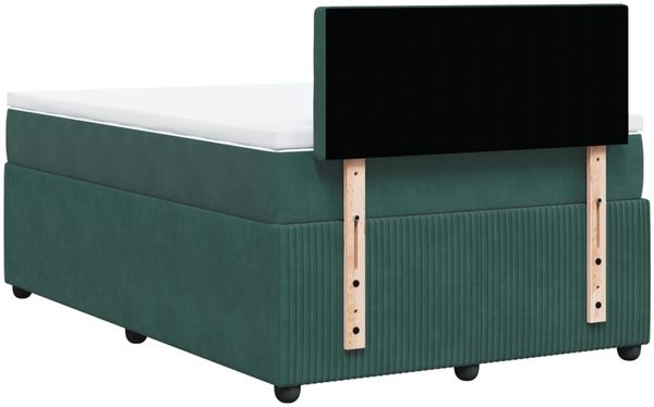 vidaXL Boxspringbett mit Matratze Dunkelgrün 120x200 cm Samt 3290025 Bild 8