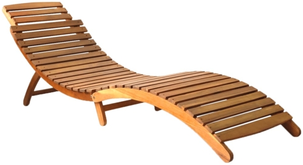 vidaXL Sonnenliegen 2 Stk. mit Auflagen Massivholz Akazie 3077372
