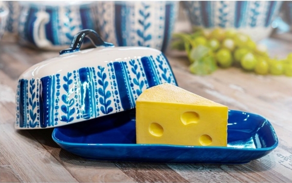 Neuetischkultur Butterdose Butterdose Keramik gemustert, Keramik, (1-tlg), inklusive Deckel Bild 2