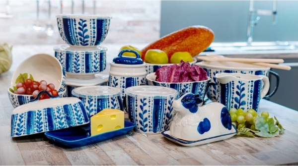 Neuetischkultur Butterdose Butterdose Keramik gemustert, Keramik, (1-tlg), inklusive Deckel Bild 3