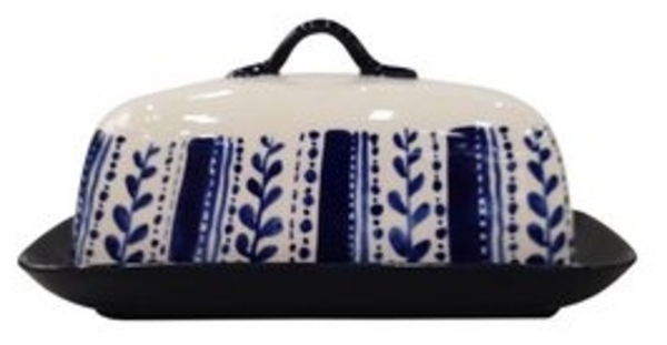 Neuetischkultur Butterdose Butterdose Keramik gemustert, Keramik, (1-tlg), inklusive Deckel Bild 6