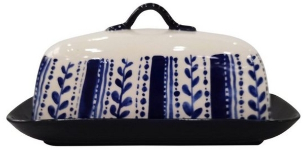 Neuetischkultur Butterdose Butterdose Keramik gemustert, Keramik, (1-tlg), inklusive Deckel Bild 4