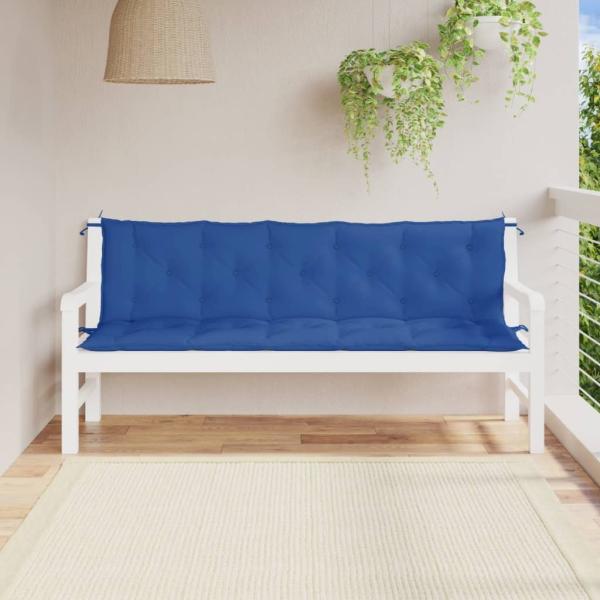 vidaXL Gartenbank-Auflagen 2 Stk. Blau 180x50x7 cm Oxford-Gewebe 361726