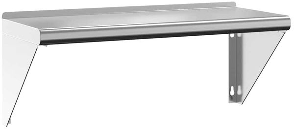 Wandregal, Hängeregal 75x30x31 cm Silbern Edelstahl de5879