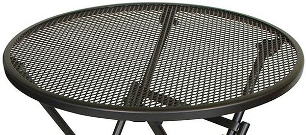 TPFGarden Gartentisch EXETER (Klapptisch rund - Gartentich aus Streckmetall klappbar, Hochwertiger und robuster Outdoor Tisch), Outdoor Esstisch - Terrassentisch - Maße (BxHxT): 60 x 72.5 x 60 cm