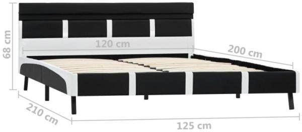 vidaXL Bettgestell mit LED Schwarz Kunstleder 120x200 cm, Mit Beleuchtung [280303] Bild 17