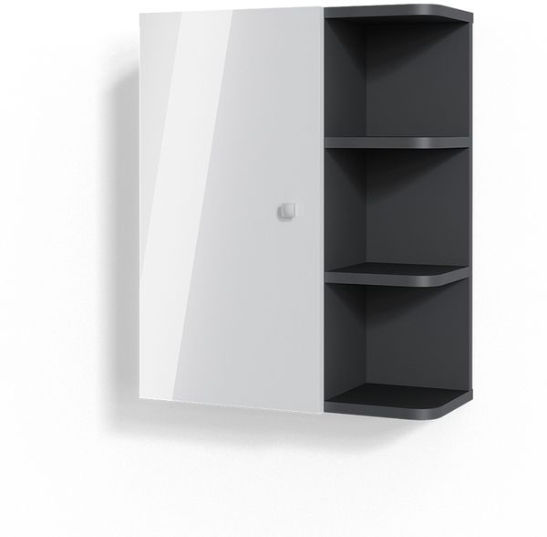 Badschrank Fynn Weiß Hochglanz 47.2 x 59.2 cm Vicco