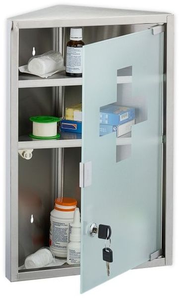 Relaxdays Medizinschrank mit Glastür
