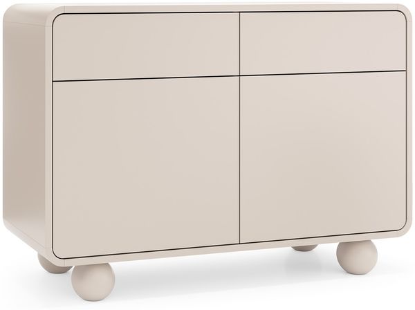 Bettso 'ALVION' Kommode mit Schubladen, Holzwerkstoff Kaschmir, 75x39x108 cm