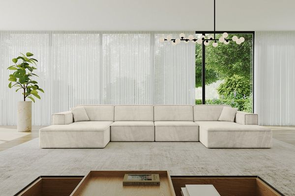 ALTDECOR Wohnlandschaft IREA-U2-v4, Sofa Praktische Bequeme Funktionsecke Couch U-Form Eckcouch, Corner Sofa U-Form Vielseitige Sofa Wohnlandschaft Wohnzimmer