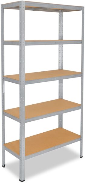 shelfplaza HOME 180x50x30 cm Schwerlastregal in grau-verzinkt mit 5 Böden und 175 kg Traglast pro Boden