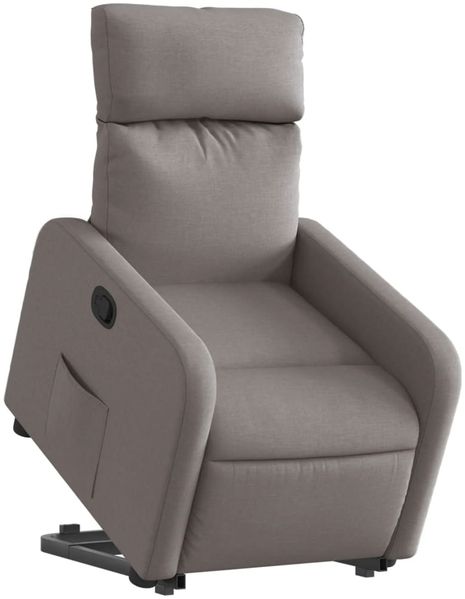 vidaXL Relaxsessel mit Aufstehhilfe Taupe Stoff 3206706 Bild 3