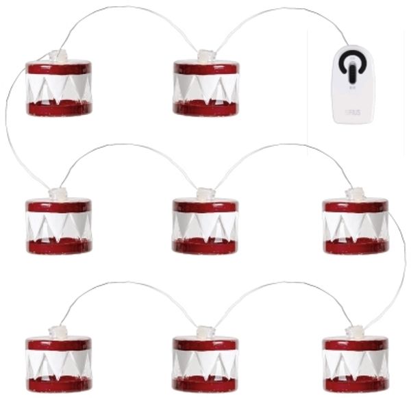 Sirius Elly Drum Girlande – 8 LED – Rot