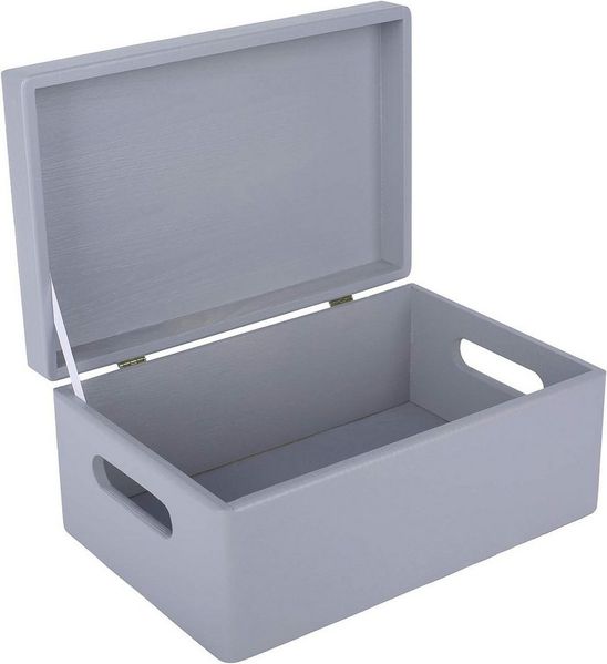 Creative Deco Holzkiste mit Deckel 30x20x14 cm (1cm)