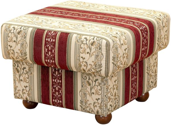 Hocker Kama Chenille rot