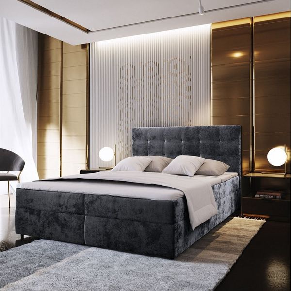 Masseno Boxbett GLOS 180x200 cm mit Bonell Matratze und Topper