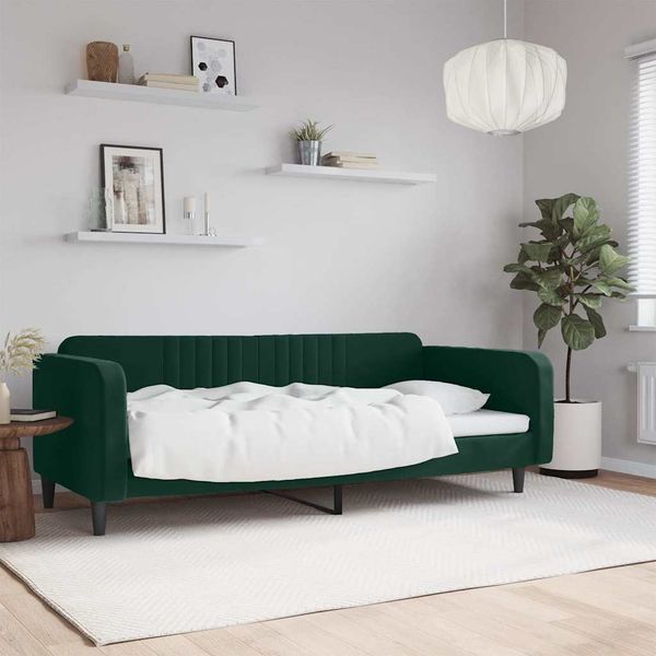 vidaXL Tagesbett Dunkelgrün 100x200 cm Samt 354095