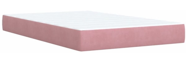 vidaXL Boxspringbett mit Matratze Rosa 120x200 cm Samt 3290893 Bild 5