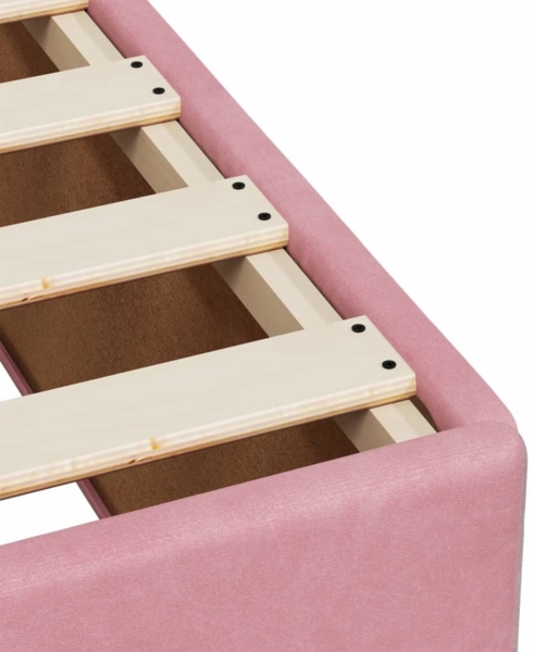 vidaXL Boxspringbett mit Matratze Rosa 120x200 cm Samt 3290893 Bild 10