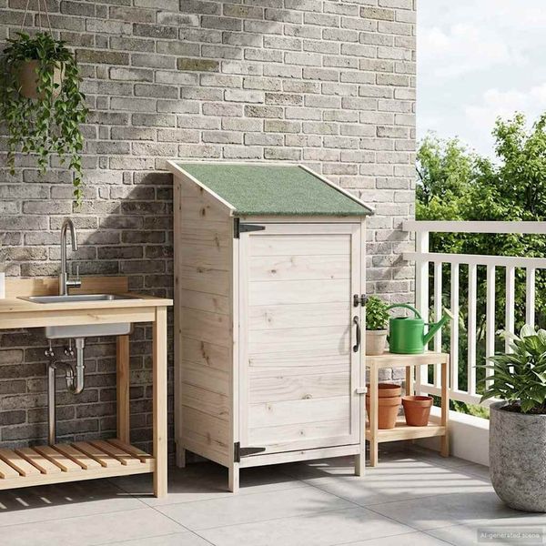 vidaXL Garten Shed Weiß 59 x 56 x 113,5 cm Holzwerkstoff 42033437