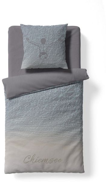 Chiemsee Bettwäsche JUMPER, Renforcé, 2-teilig, 100% Baumwolle, mit Reißverschluss, Wendebettwäsche