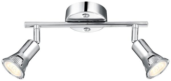 LED Deckenstrahler, Chrom, Stanzung, Metallschirm, L 25 cm