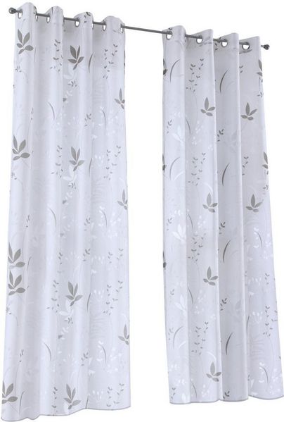 Kutti Vorhang Dandelion (1 St), Ösen, halbtransparent, Baumwolloptik, Gardine halbtransparent, Ausbrenner, Baumwolle-Polyester, bedruckt