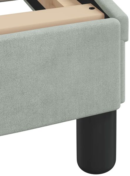 vidaXL Bett mit Matratze "Dover" Hellgrau 140x190 cm Samt 3208391 Bild 6