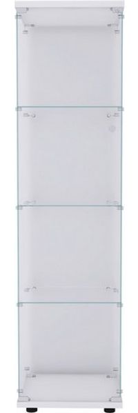 Furnishings Home Vitrine Glasvitrine stehend Standvitrine mit Glastüren, 2 bis 4 Ebenen (42.5 x 36.5 x 164 cm, 4 Fächer, Mit Sicherheitsschloss) perfekt für Sammler, Sammlervitrine Bild 4