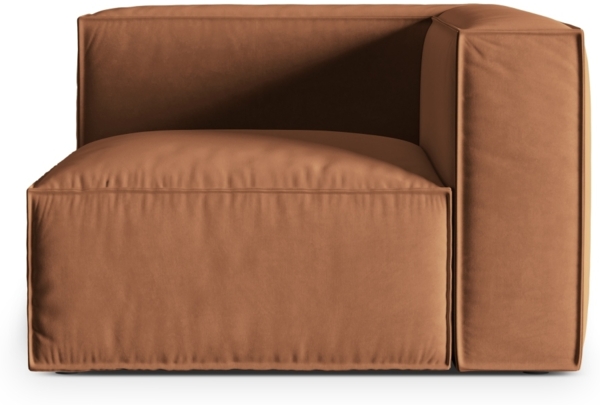 Micadoni Eckmodul Nuria 1-Sitzer Samt Honig