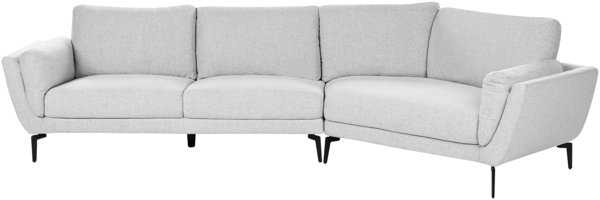 3-Sitzer Sofa Stoff hellgrau KANSSELI