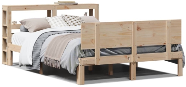 vidaXL Bettgestell mit Kopfteil ohne Matratze 140x190 cm 3306078