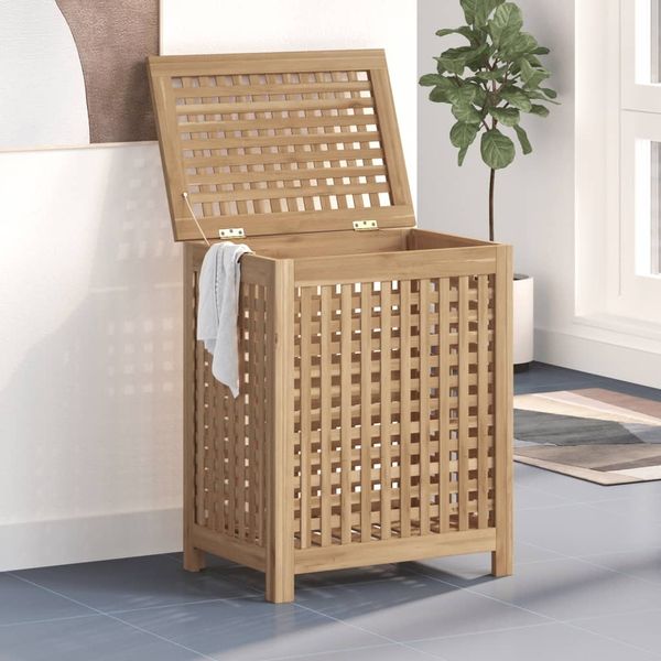 vidaXL Wäschebehälter 50x35x60 cm Massivholz Teak 340761