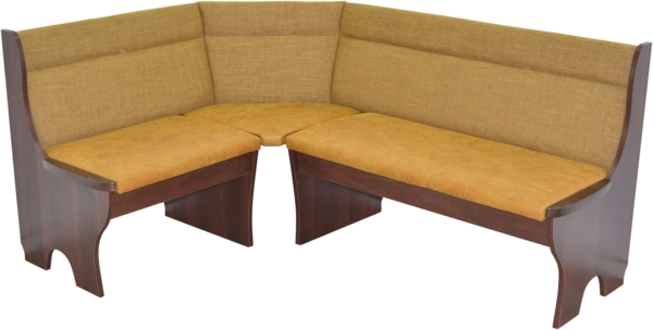 Truheneckbank "Larissa" nussbaum/gelb