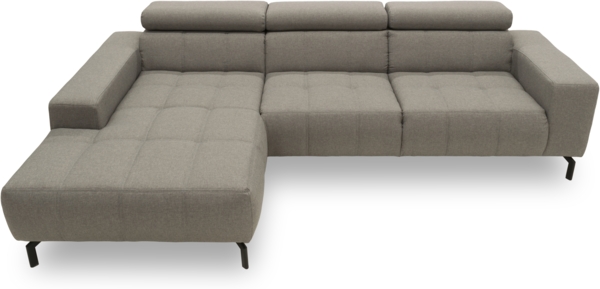 DOMO Collection Cunelli, Ecksofa mit Kopfstützfunktion, Webstoff silber, 175 x 292 cm Bild 6