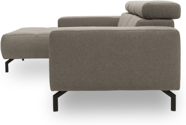 DOMO Collection Cunelli, Ecksofa mit Kopfstützfunktion, Webstoff silber, 175 x 292 cm Bild 3