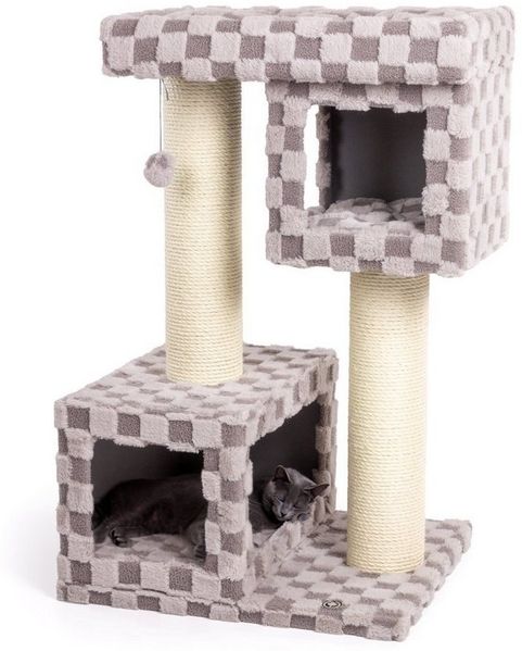 Canadian Cat Company Kratzbaum Clifton, 107cm hoch Katzenbaum große Katzen stabil, entnehmbare Kuschelkissen