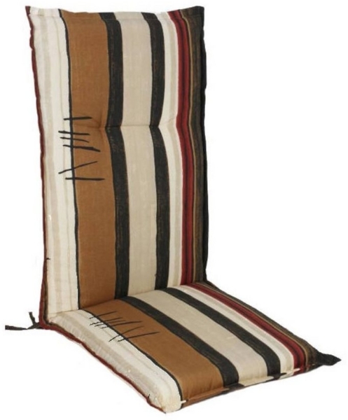 Spetebo Hochlehnerauflage Universal Hochlehner Auflage 123 cm, (Packung, 1 St, 1 Auflage), Polsterauflage für Hochlehner Gartenstühle