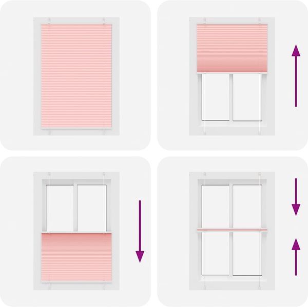 vidaXL Plissee Rosa 85x150 cm Stoffbreite 84,4 cm Polyester 4015446 Bild 7
