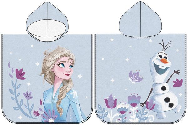 Disney Kapuzenhandtuch Frozen Poncho Strandtuch mit Kaputze 55x110 cm