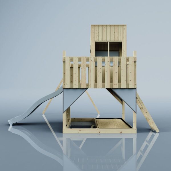 PolarPlay Spielturm Henry aus Holz in Blau Bild 3