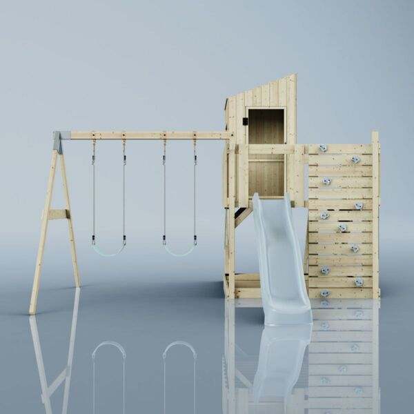 PolarPlay Spielturm Henry aus Holz in Blau Bild 2