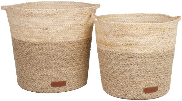 KidsDepot Korb - Kelsi - 2er Set - Natural Braun