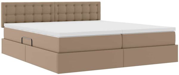 vidaXL Bett mit Stauraum und LED Cappuccino 180 x 200 cm Kunstleder 3371544 Bild 6