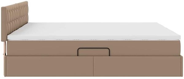vidaXL Bett mit Stauraum und LED Cappuccino 180 x 200 cm Kunstleder 3371544 Bild 12