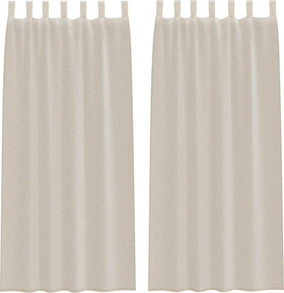 vidaXL Voile-Vorhang mit Vorhängen 2 pcs Sand 245 x 140 cm Polyester 4108045